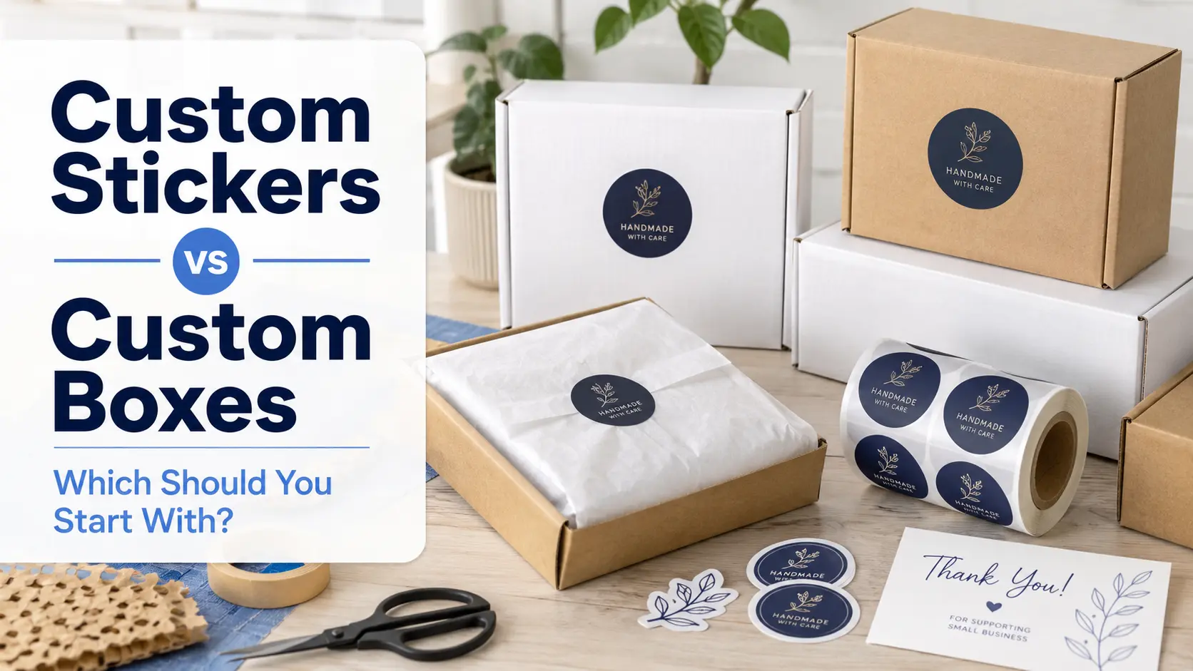 Custom Stickers vs Custom Boxes: Which Should You Start With?