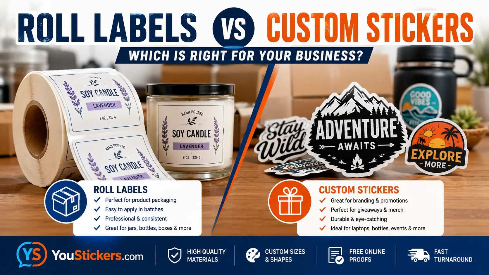 Roll Labels Vs Custom Stickers: Which Should You Order?