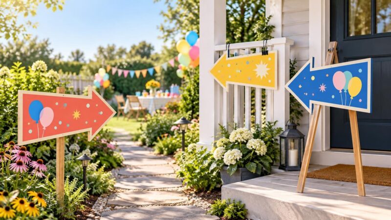 Directional Party Signs: Arrows, Contrast, and Where Guests Actually Need Help